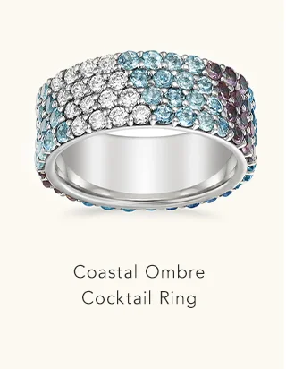 Coastal Ombre Cocktail Ring