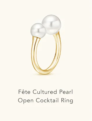 Fête Cultured Pearl Open Cocktail Ring