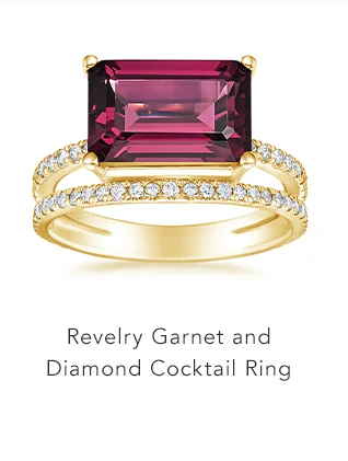 Revelry Garnet and Diamond Cocktail Ring