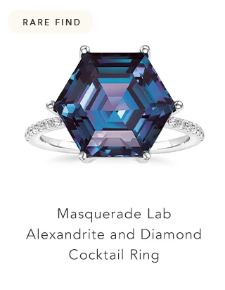 Masquerade Lab Alexandrite and Diamond Cocktail Ring