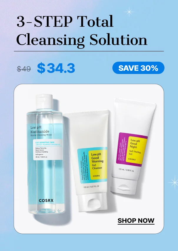 3-STEP Total Cleansing Solution. Save 30% →