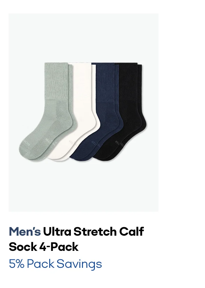 Men's Ultra Stretch Calf Sock 4-Pack 5% Pack Savings