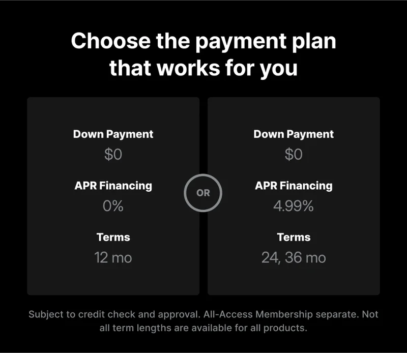 Choose the payment plan that works for you.