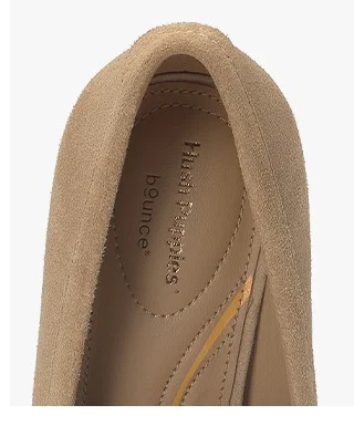 The shoes' interior cushioning at the heel.