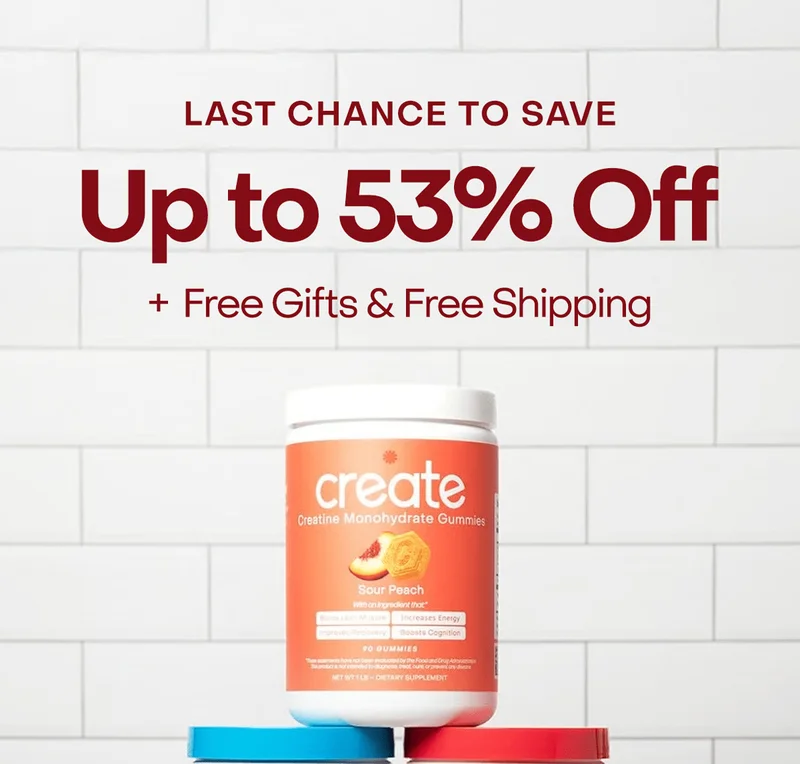 Last chance to save up to 53% off + Free Gifts & Free Shipping