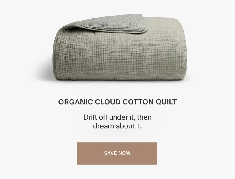 25% Off Organic Cloud Cotton Quilt