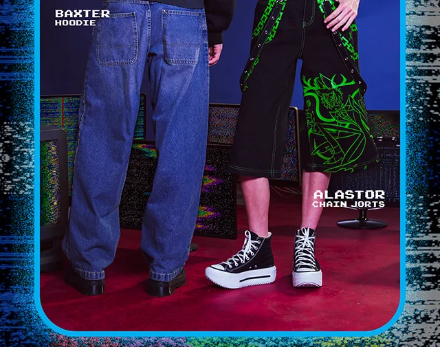 Baxter Hoodie and Alastor Chain Jorts