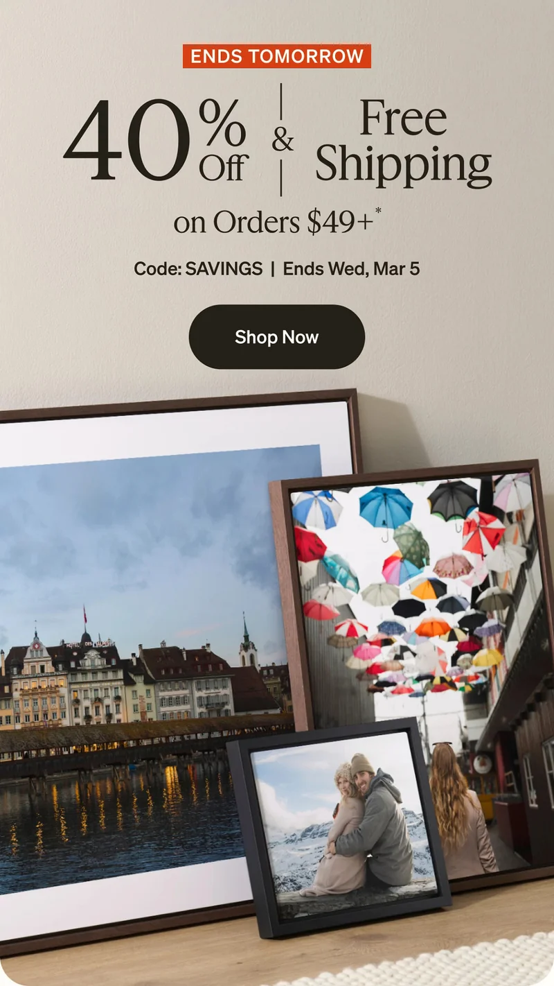 40% Off + free shipping on orders $49+