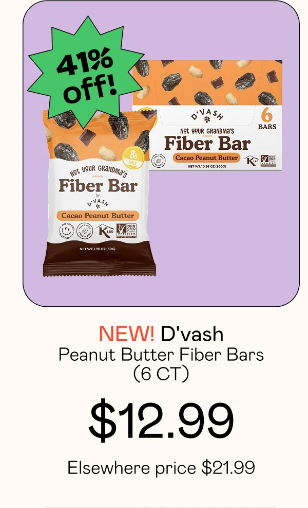 Peanut Butter Fiber bars (6 CT)