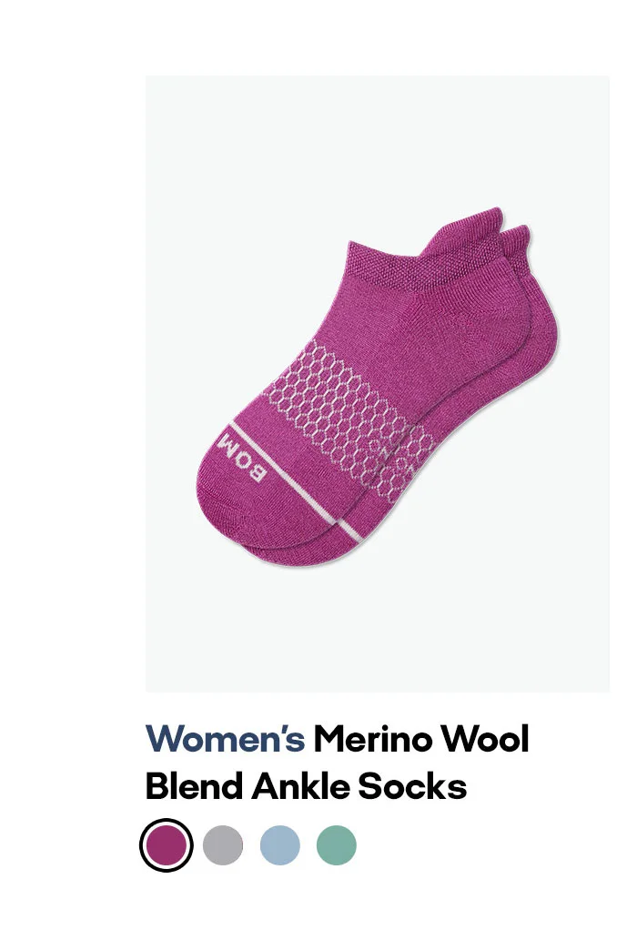 Women's Merino Wool Blend Ankle Socks