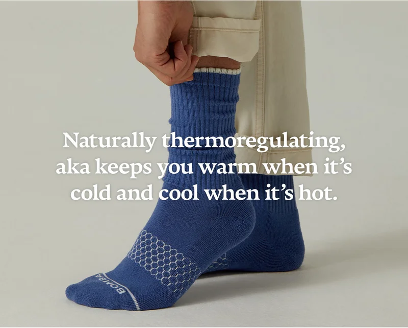 Naturally thermoregulating, aka keeps you warm when it's cold and cool when it's hot.