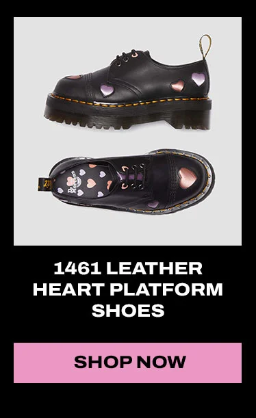 1461 LEATHER HEART PLATFORM SHOES
