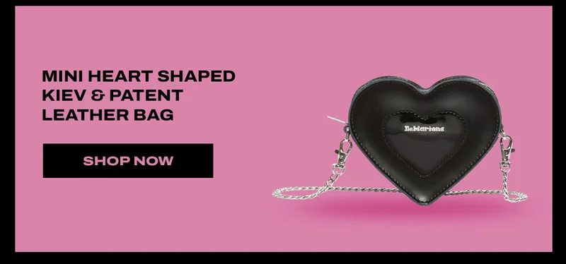 Mini Heart Shaped Kiev & Patent Leather Bag