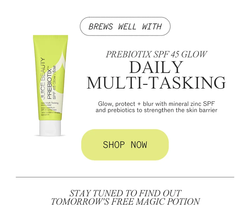 Brews Well With Prebiotix SPF 45 Glow, Daily Multi-Tasking Moisturizer