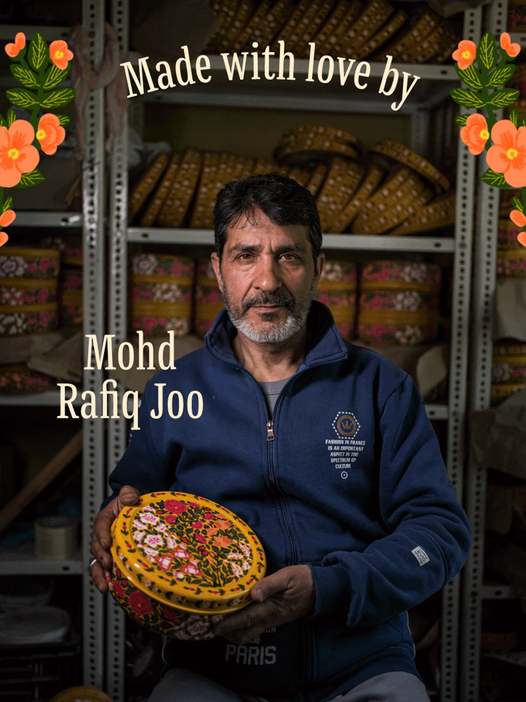 Made with love by Syed Mehdi, Sajad Hussain, Fida Hussain, Mohd Rafiq Joo