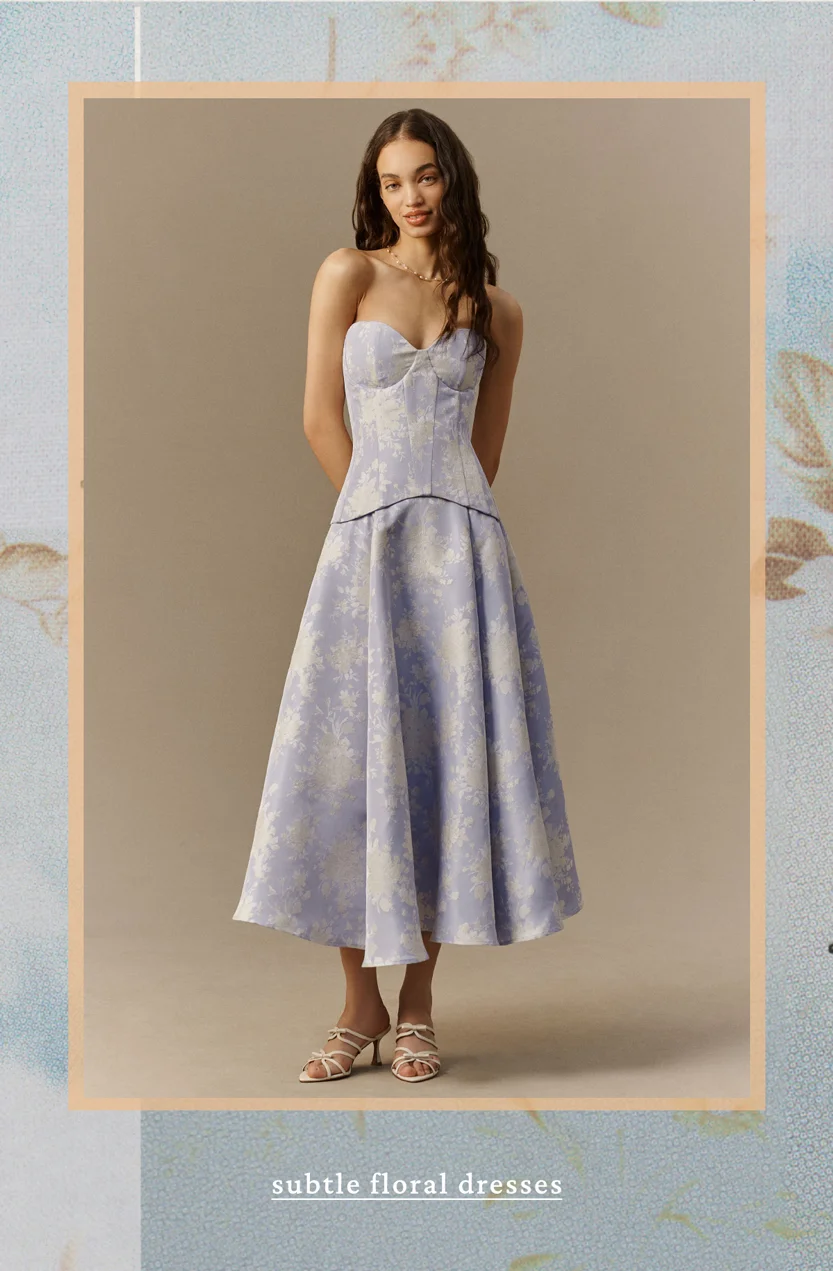 Subtle floral dresses