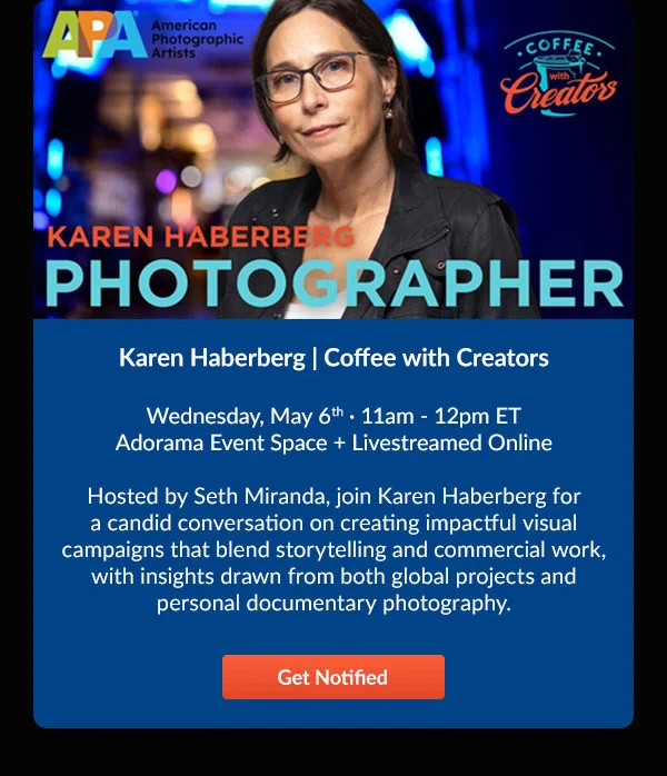 Karen Haberberg | Coffee with Creators   Wednesday, May 6th · 11am - 12pm ET