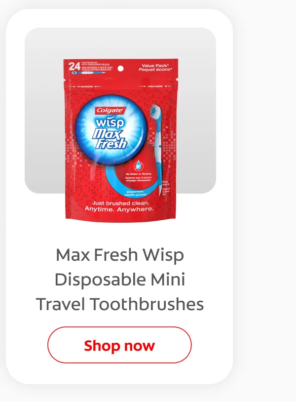 Max Fresh Wisp Disposable Mini Travel Toothbrushes