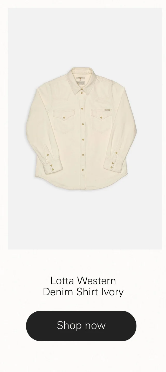 Lotta Western Denim Shirt Ivory