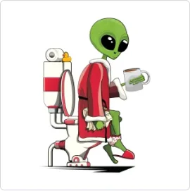 Alien on the Toilet T-Shirt