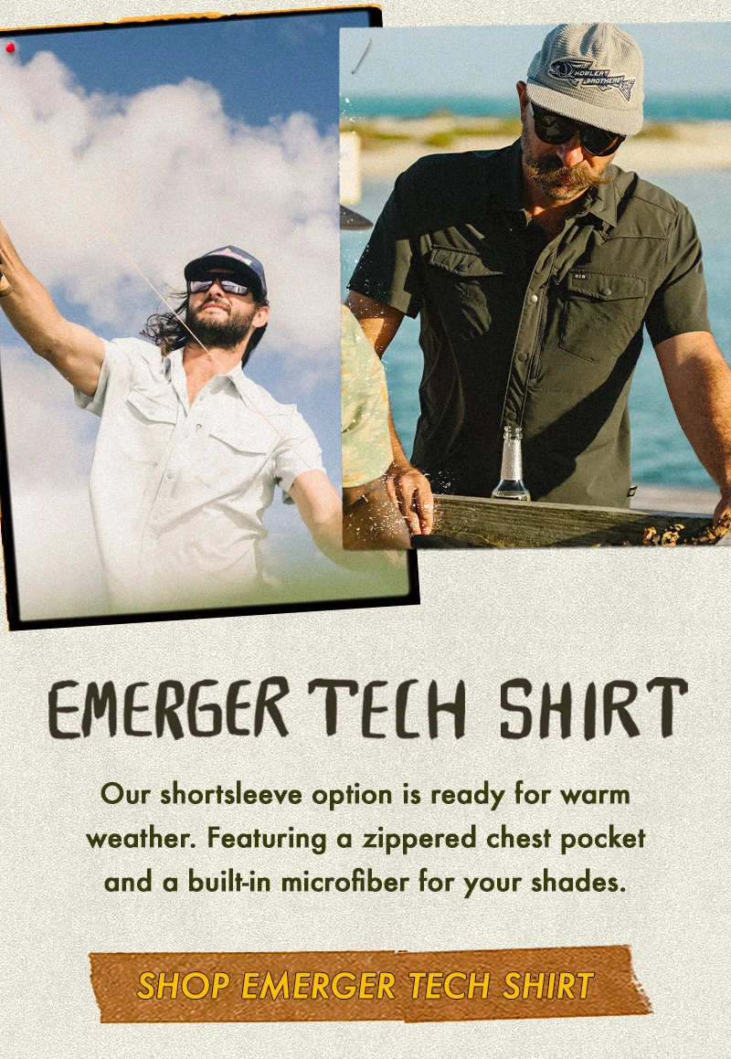 Our shortsleeve option is ready for warm weather. Featuring a zippered chest pocket and a built-in microfiber for your shades.