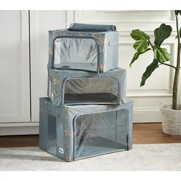 Periea S/3 Collapsible Small, Medium and Large Storage Boxes