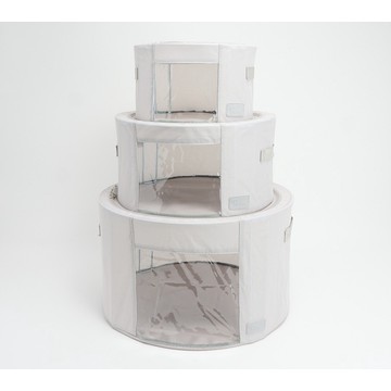 Periea Set of 3 Assorted Round Collapsible Storage Boxes