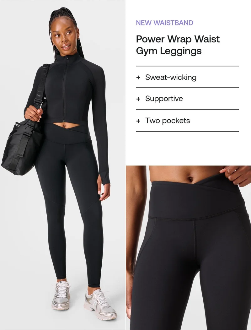 Power Wrap Waist Gym Leggings