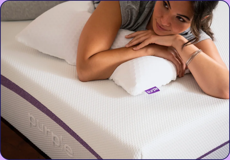 Woman with Purple® pillow