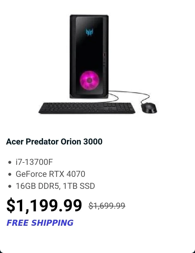 Acer Predator Orion 3000