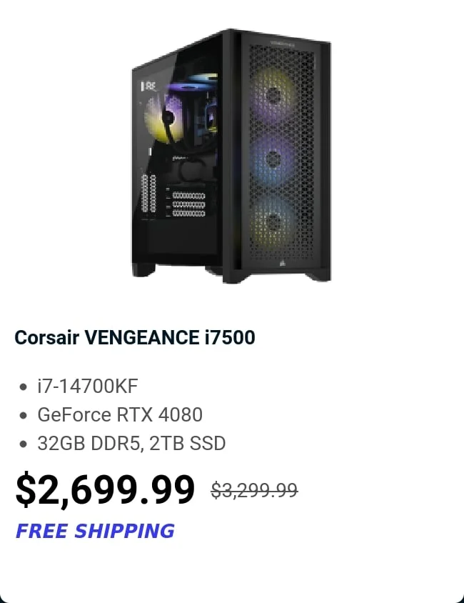 Corsair VENGEANCE i7500