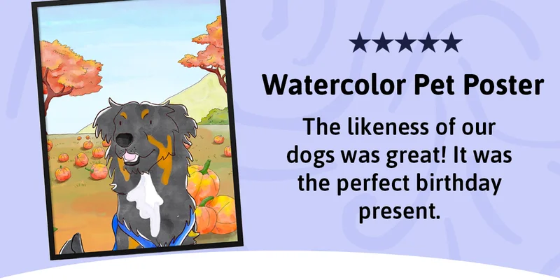 Watercolor pet poster