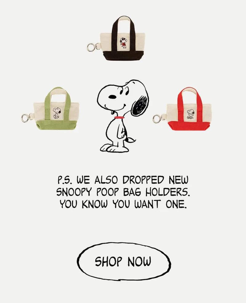 P.S. We also dropped new Snoopy poop bag holders.