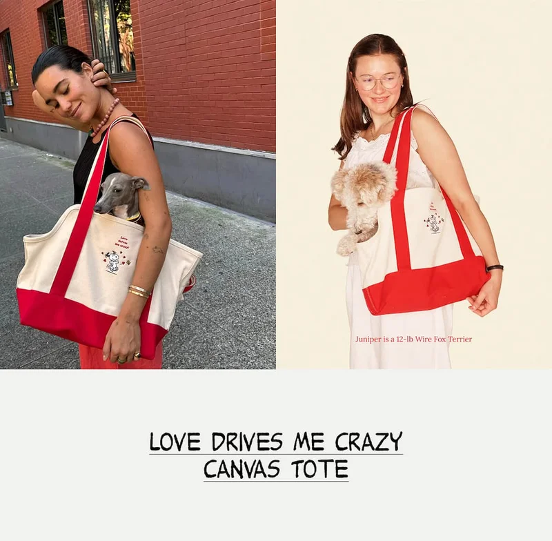 Love Drives Me Crazy Canvas Tote