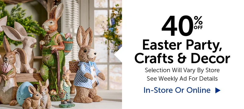 40% Off Easter Party, Crafts & Decor - Select Categories