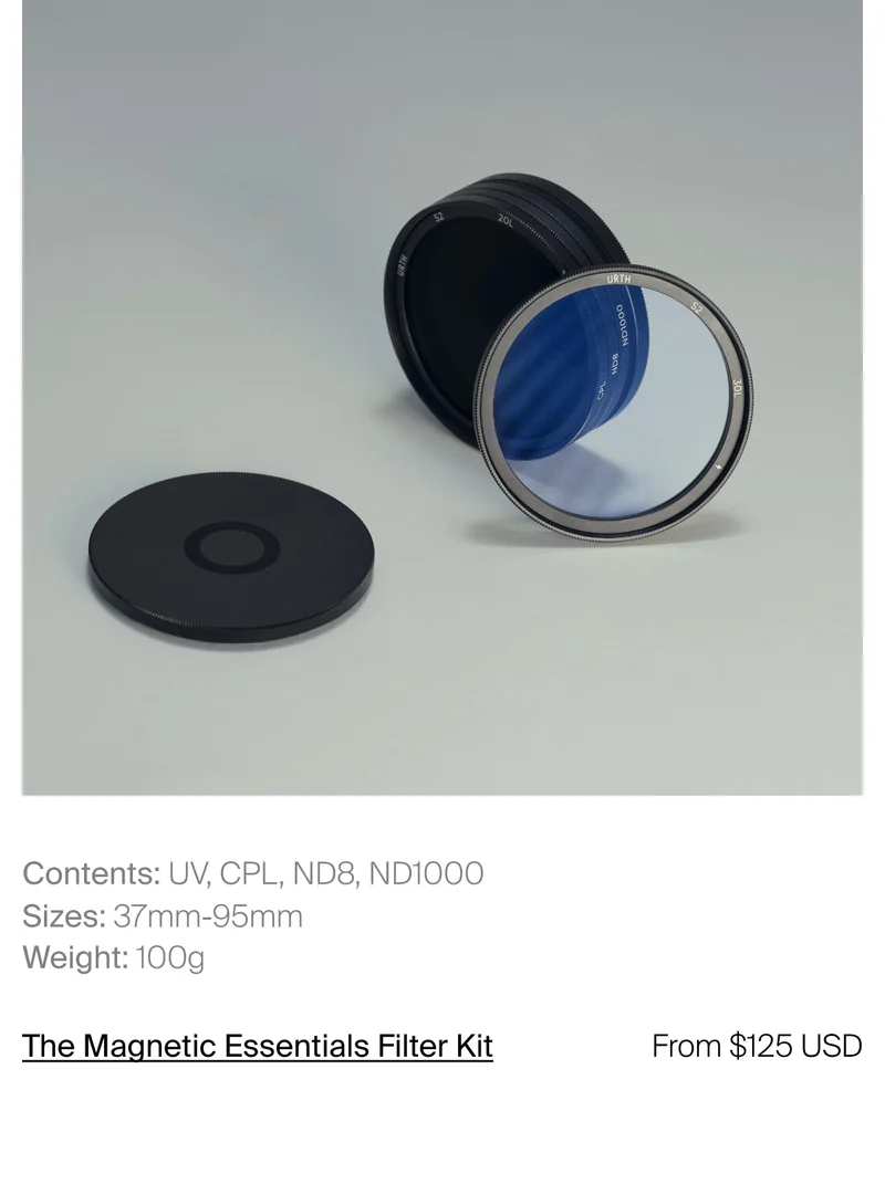 The Magnetic Essentials Filter Kit Plus+ : Four filters one kit, Quickly swap and switch filters, Lifetime warranty