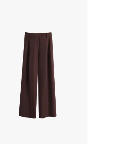 Wool Wide Leg Pant Fondant