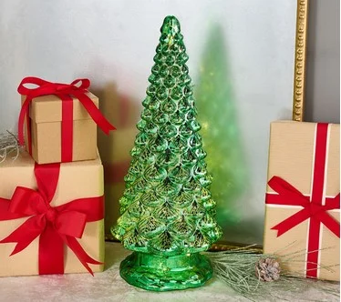 16" Twinkling Mercury Glass Tree by Valerie