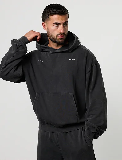 BLACK FORGE WASHED BLACK STRAIGHT LEG SWEATPANTS