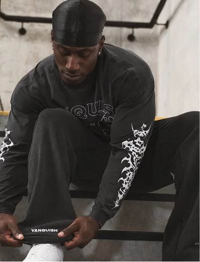 BLACK FORGE WASHED BLACK STRAIGHT LEG SWEATPANTS