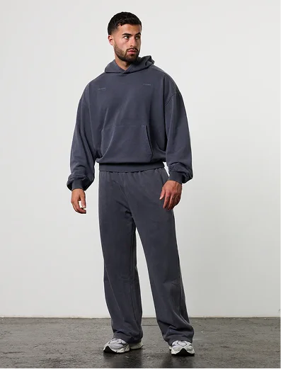 BLACK FORGE WASHED NAVY STRAIGHT LEG SWEATPANTS