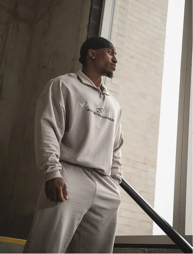 QUICKSTRIKE STONE OVERSIZED 1/4 ZIP SWEATER