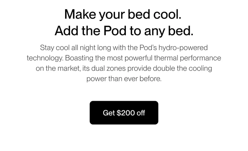 Make your bed cool.&nbsp; Add the Pod to any bed.