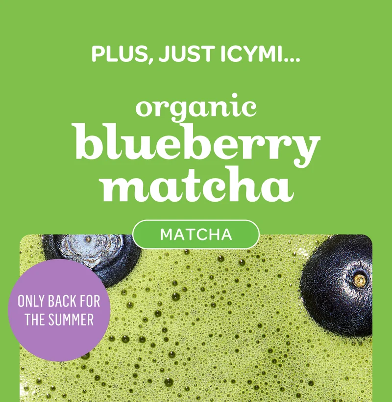 Organic blueberry matcha