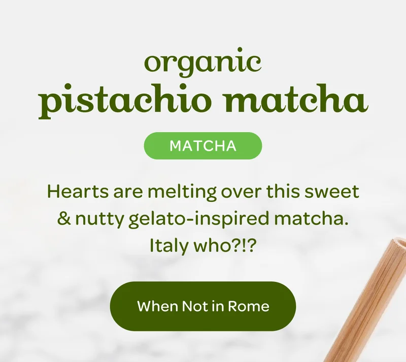 Organic pistachio matcha - When Not in Rome