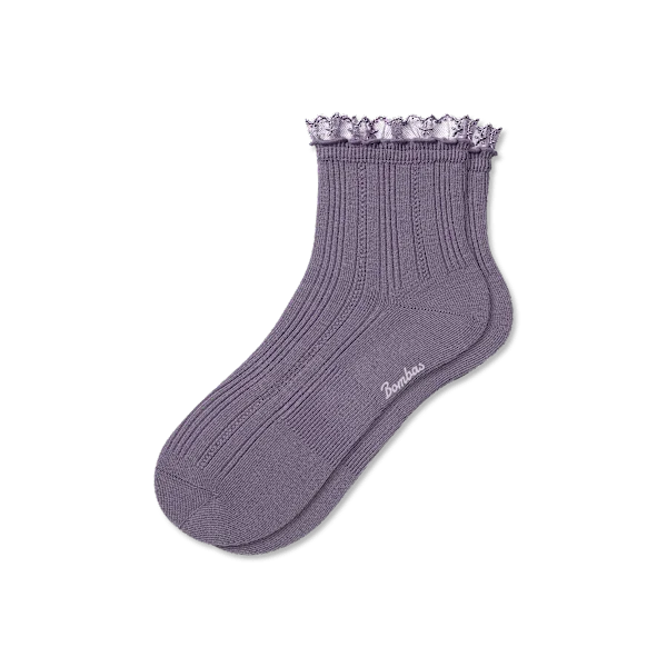 Women's Ruffle Lace Quarter Socks