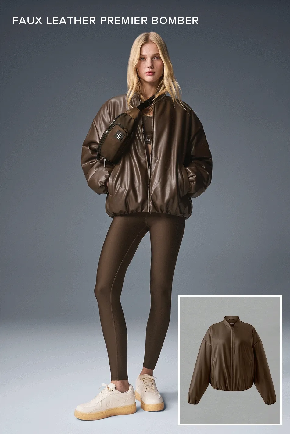 Faux Leather Premier Bomber