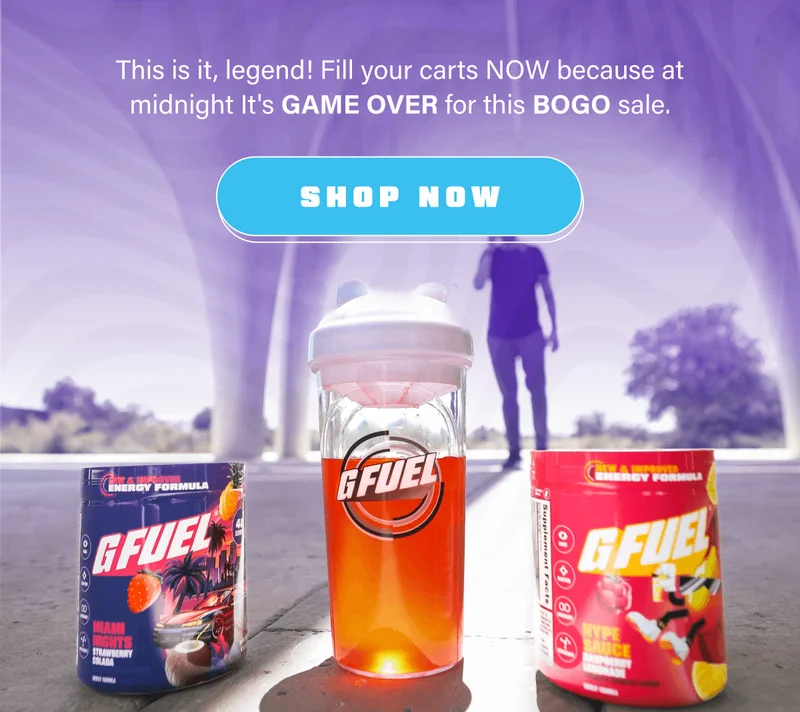 This is it, legend! Fill your carts NOW because at midnight It's GAME OVER for this BOGO sale.