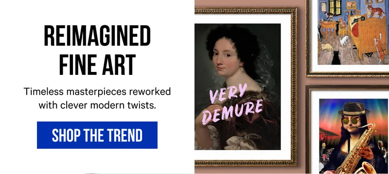 Reimagined Fine Art: Timeless masterpieces reworked with clever modern twists.