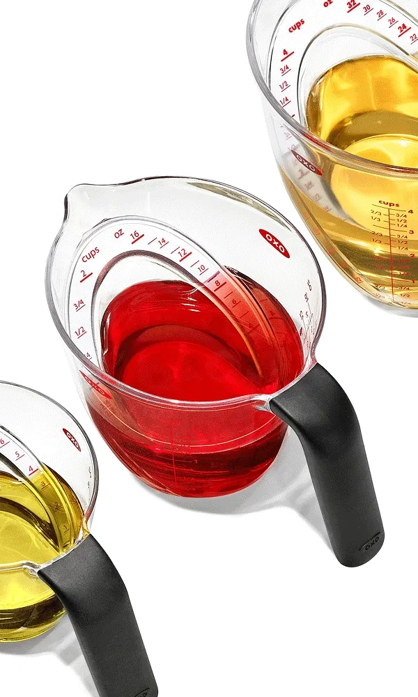 Just look down Angled Measuring Cups let you measure liquid with less effort. | SHOP NOW